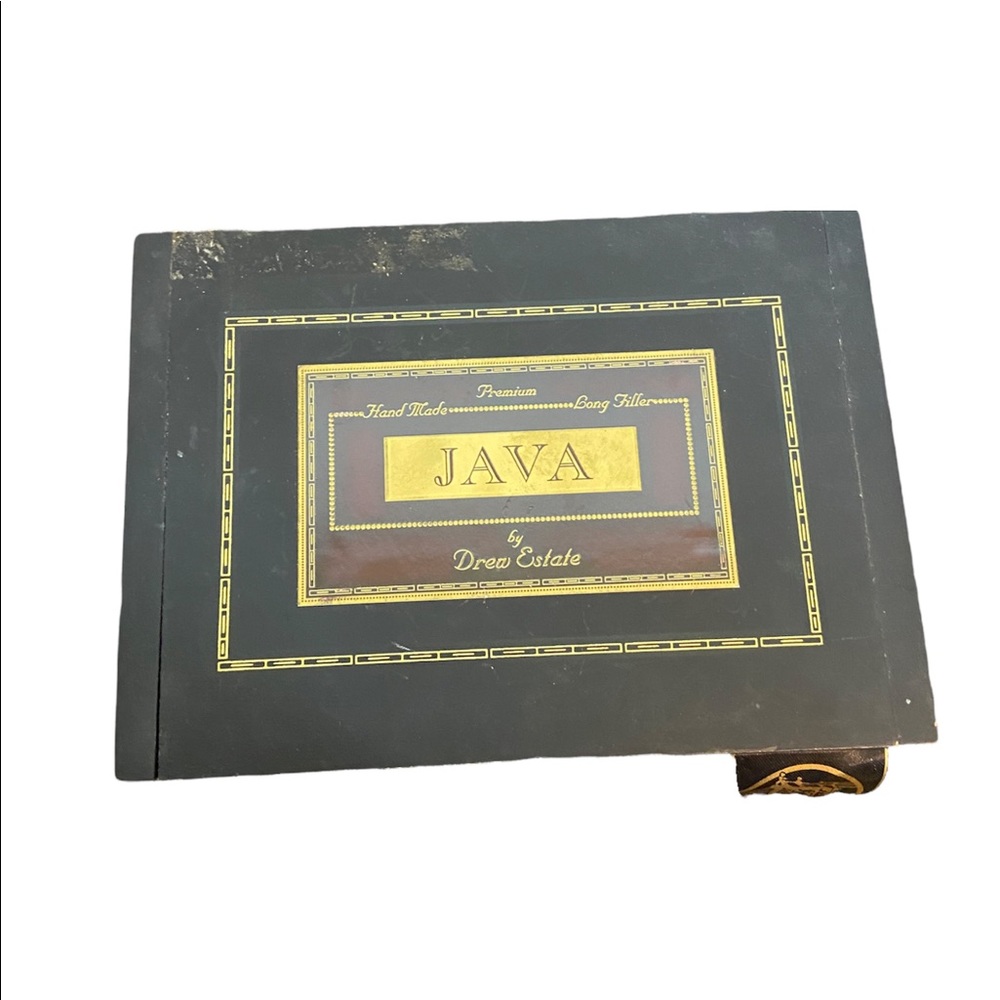 Java by corona madero Drew Estate Empty black wooden cigar box
